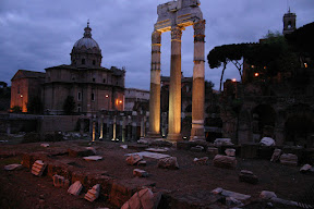 The Forum at night