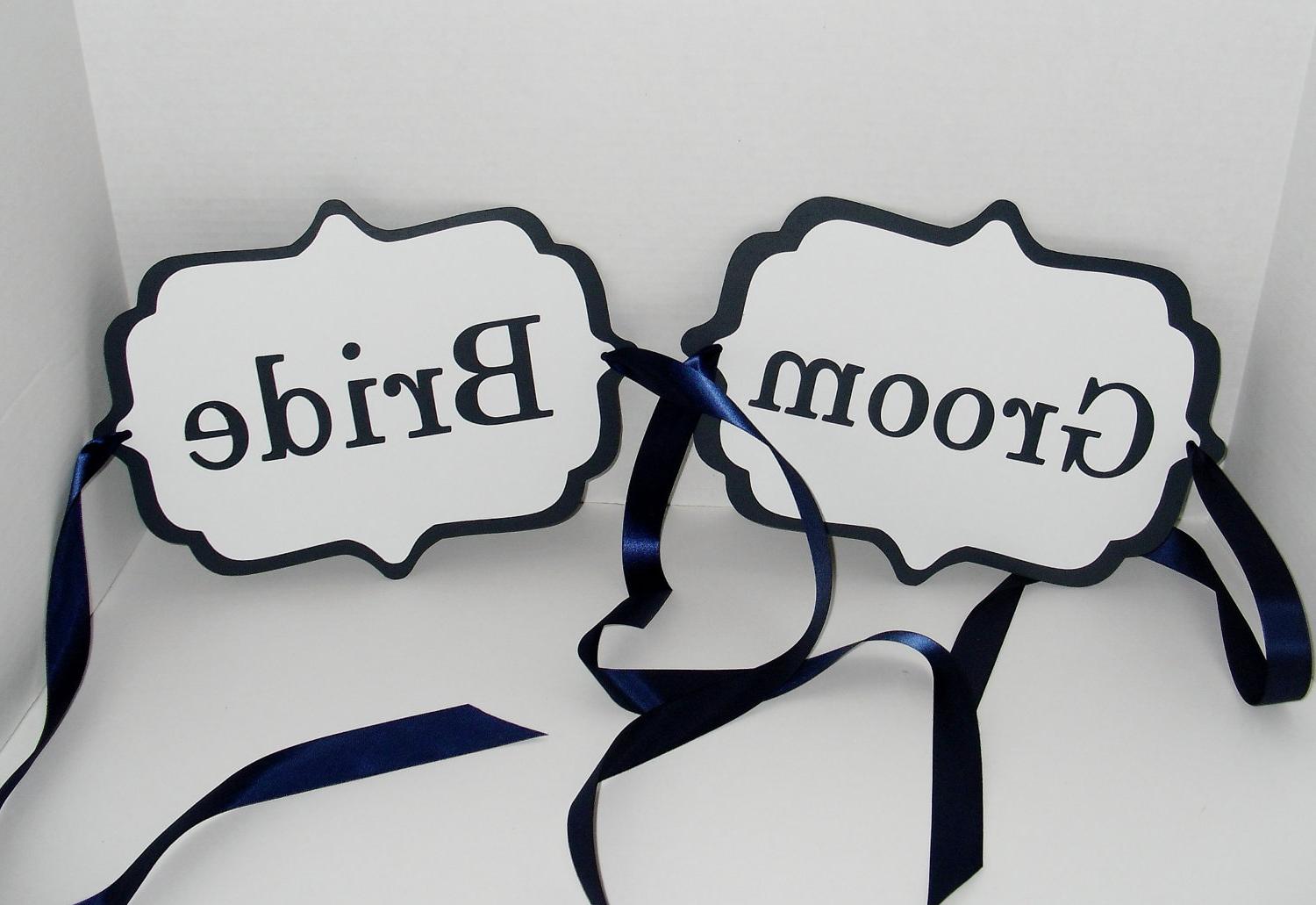 Bride and Groom Wedding Chair Signs. From DooMeAFavor