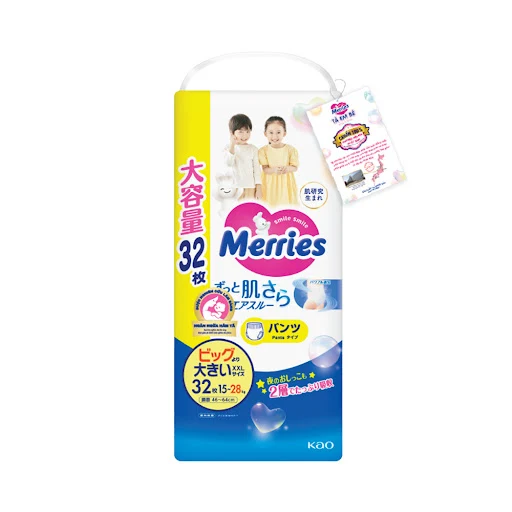 Tã quần Merries JUMBO SIZE XXL32 (15-28 kg)