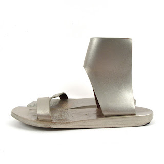 Rick Owens Metallic Leather Sandal