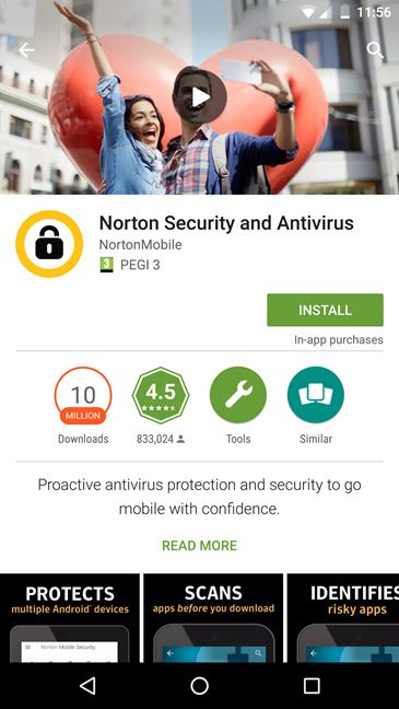 Android용 Norton Security 및 바이러스 백신