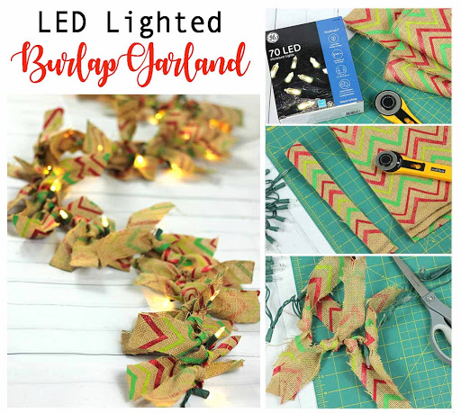 LED Lighted Burlap Garland - The Kim Six Fix