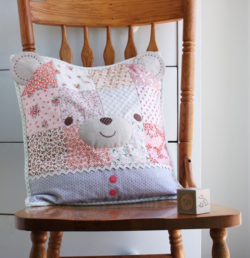 Sweetly Stitched Handmades - Bear Pillow