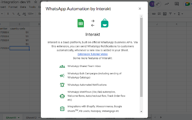 Screenshot of WhatsApp Sender