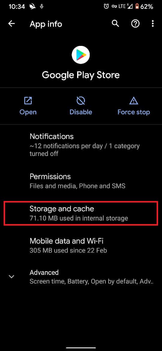 Tocca Memoria e cache |  Come scaricare app Android non disponibili nel tuo paese