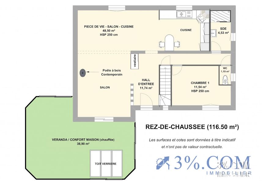 Vente maison 7 pièces 172 m² à Petit-Caux (76370), 329 000 €