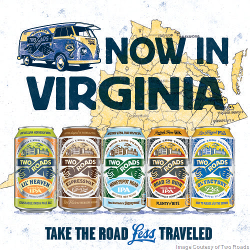 Two Roads Brewing Now Distributed Throughout Virginia