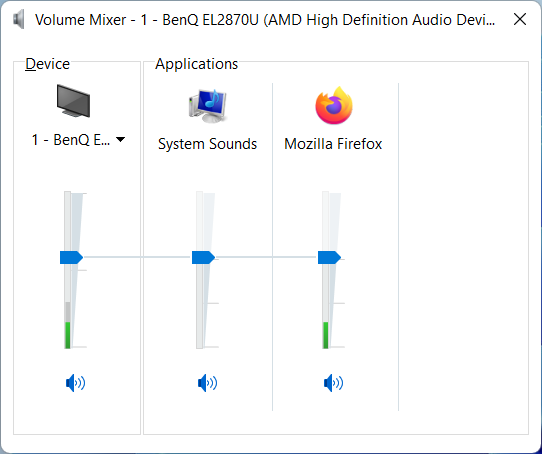 Il classico Mixer volume in Windows 10 e Windows 11