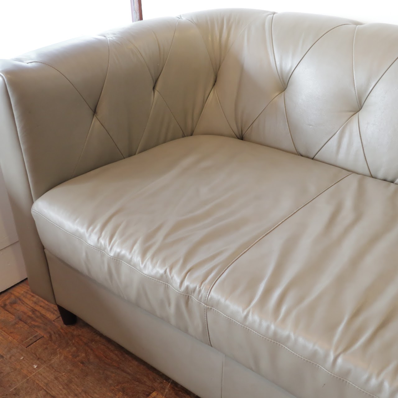 West Elm Chester Tufted Leather Sofa