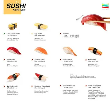 Daily Sushi menu 