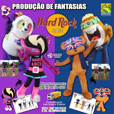 FANTASIAS - Mascotes do Hard Rock Cafe