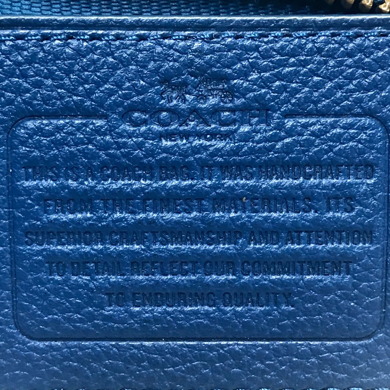 Coach Blue Leather Micro Bag