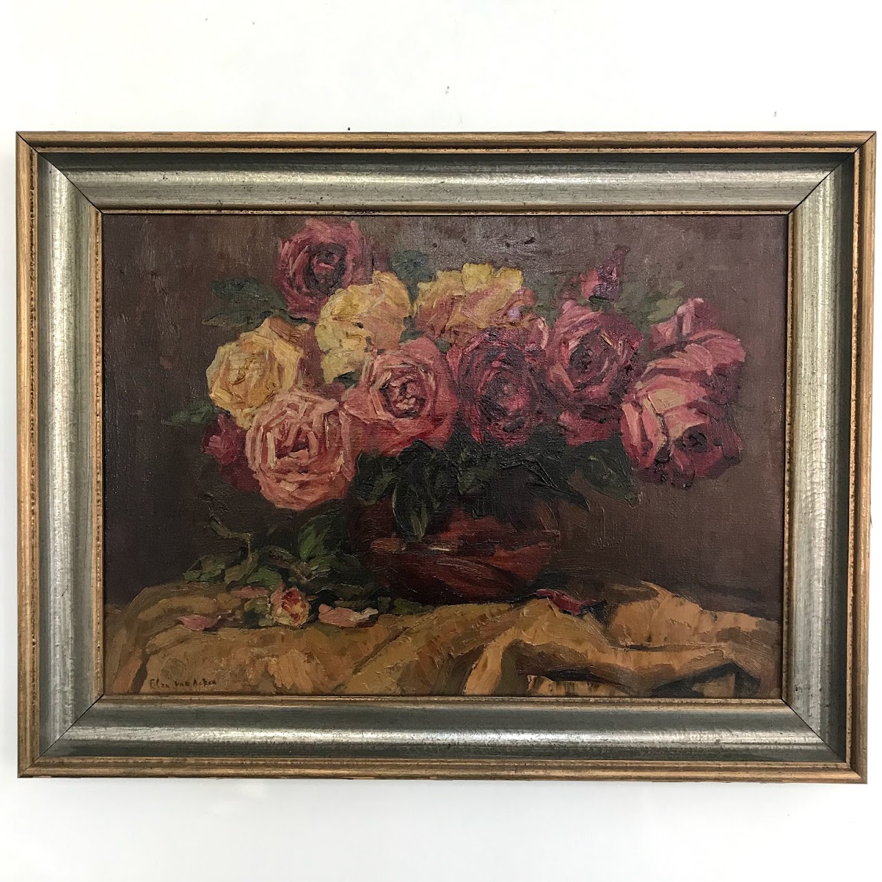 Eliza Van Acker Signed Still Life Oil