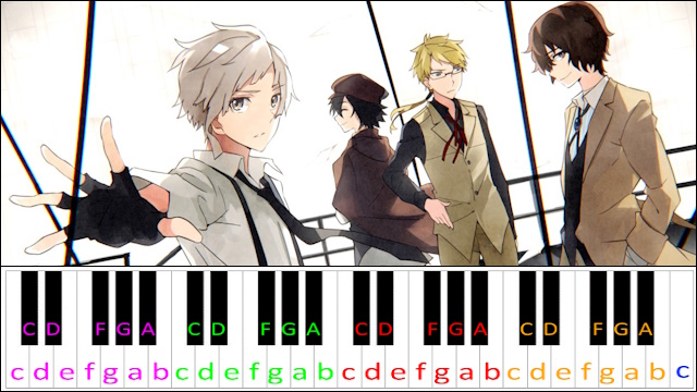 Trash Candy by Granrodeo (Bungou Stray Dogs OP) Piano / Keyboard Easy Letter Notes for Beginners