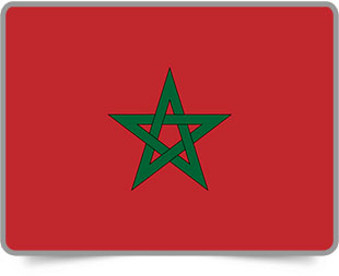 Moroccan framed flag icons with box shadow