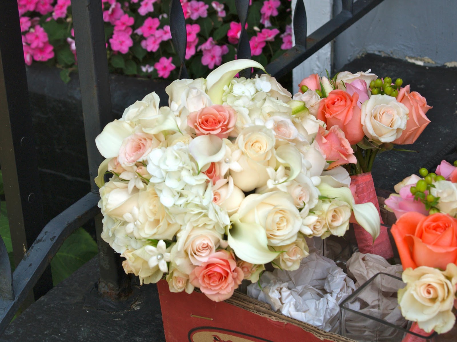 Bridal bouquet of hydrangea,