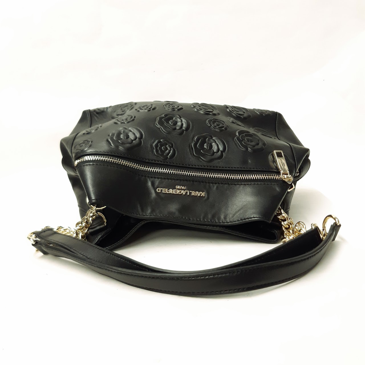 Karl Lagerfeld Black Leather Shoulder Bag