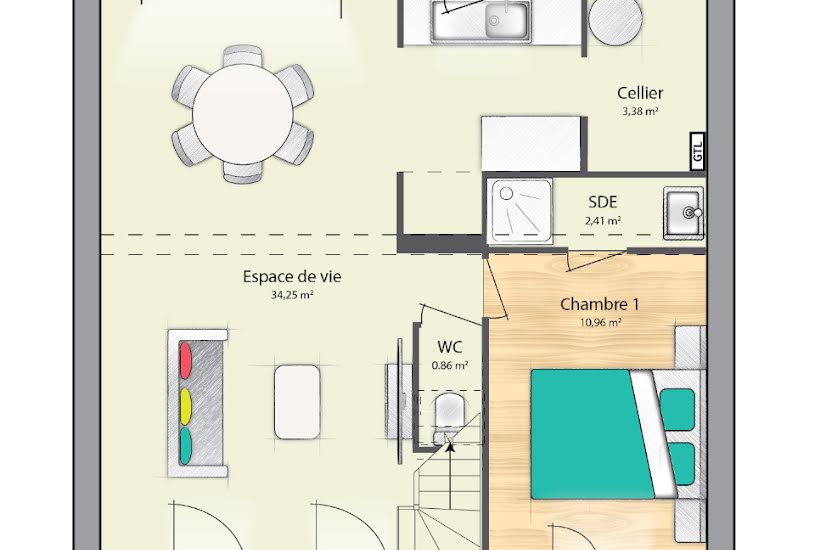  Vente Terrain + Maison - Terrain : 700m² - Maison : 102m² à Villabé (91100) 