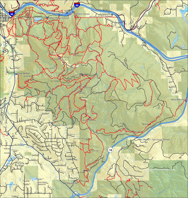  Tiger Mountain State Forest Map