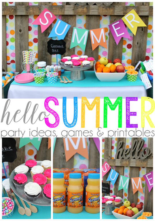 Hello Summer Party Ideas, Games & Printables with SunnyD #WhereFunBegins #collectivebias #ad_thumb