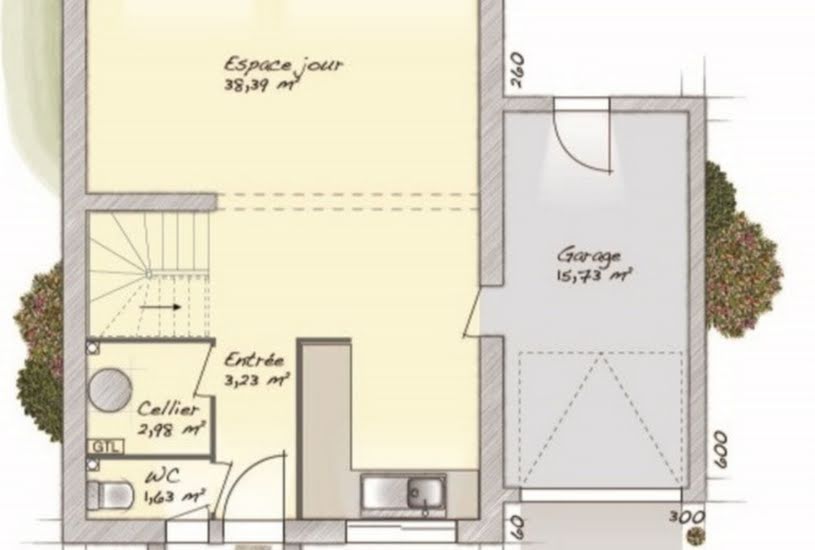  Vente Terrain + Maison - Terrain : 400m² - Maison : 90m² à Fontainebleau (77300) 