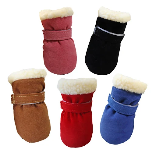 4pcs Waterproof Winter Pet Dog Shoes Anti-slip Rain Snow Boots Footwear Warm Small Puppy Dog Socks Booties
