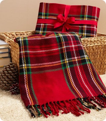 tartan throw b&n