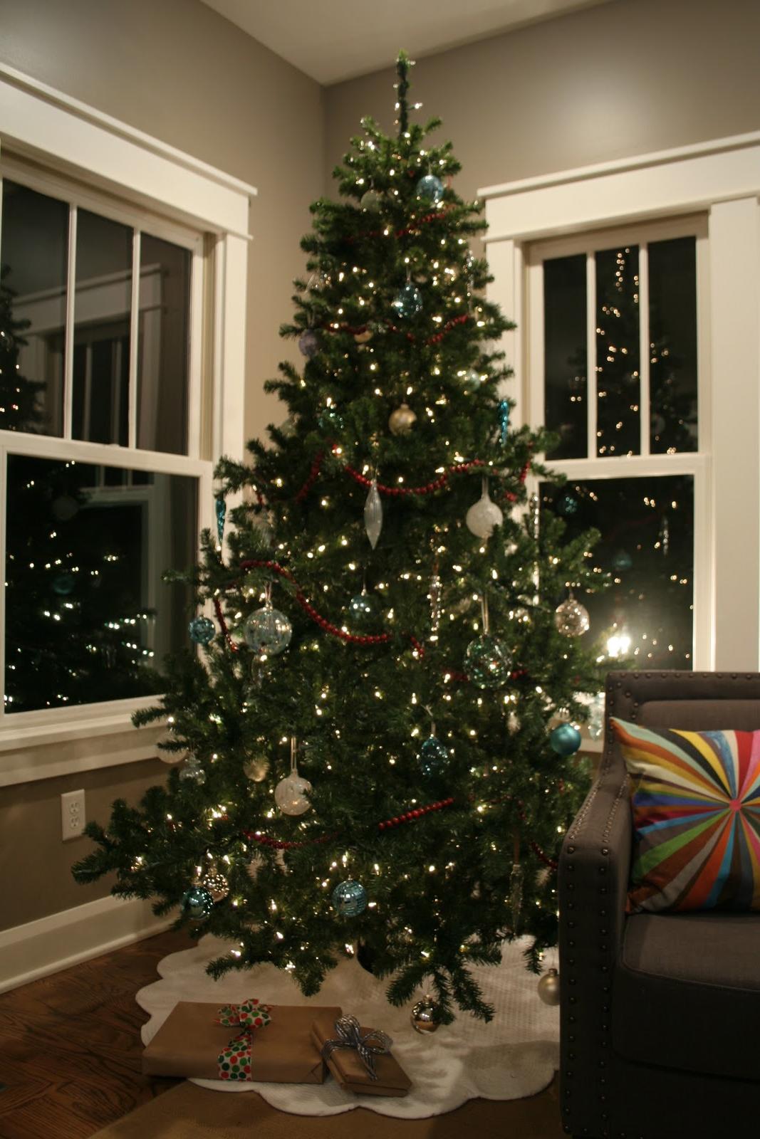 white and red tree.