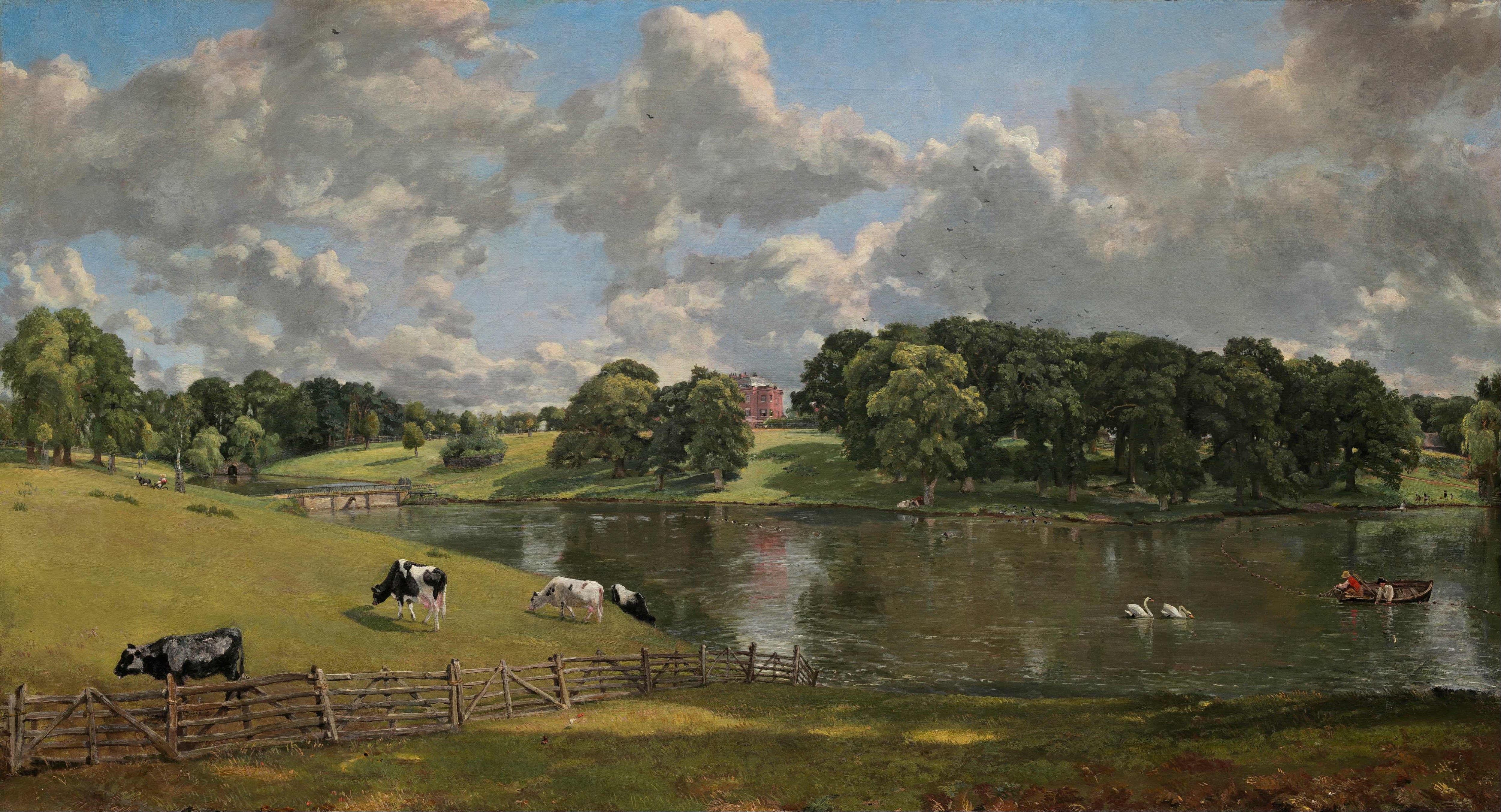 اللوحة للفنان الإنجليزي المعروف جون كونستبل John Constable رسمها بتاريخ 1816 وهي بعنوان Wivenhoe Park, Essex آي حديقة ويڤنهو في إيسيكس بإنجلترا. والفنان كونستبل مشهور حول العالم بفنه الرومانتيكي وقد اشتهرت لوحاته في فرنسا في القرنين الثامن والتاسع عشر.