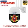 Camera Ip Wifi Yoosee PTZ X4000 48 LED 1080P , Xem đêm có màu , đàm thoại 2 chiều , Cảnh báo đột nhập , Camera ngoài trời chống nước IP66 - Hàng Chính Hãng