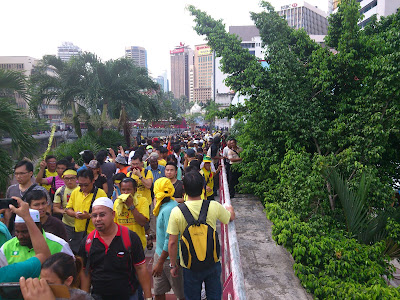 People moving fast on a small ramp