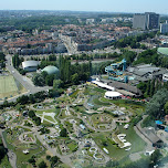 view from the atomium in brussels in Brussels, Belgium 