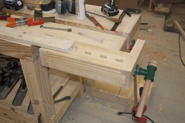 SYP Spilt-Top Roubo Workbench #3: (Mostly) Finished Tail 