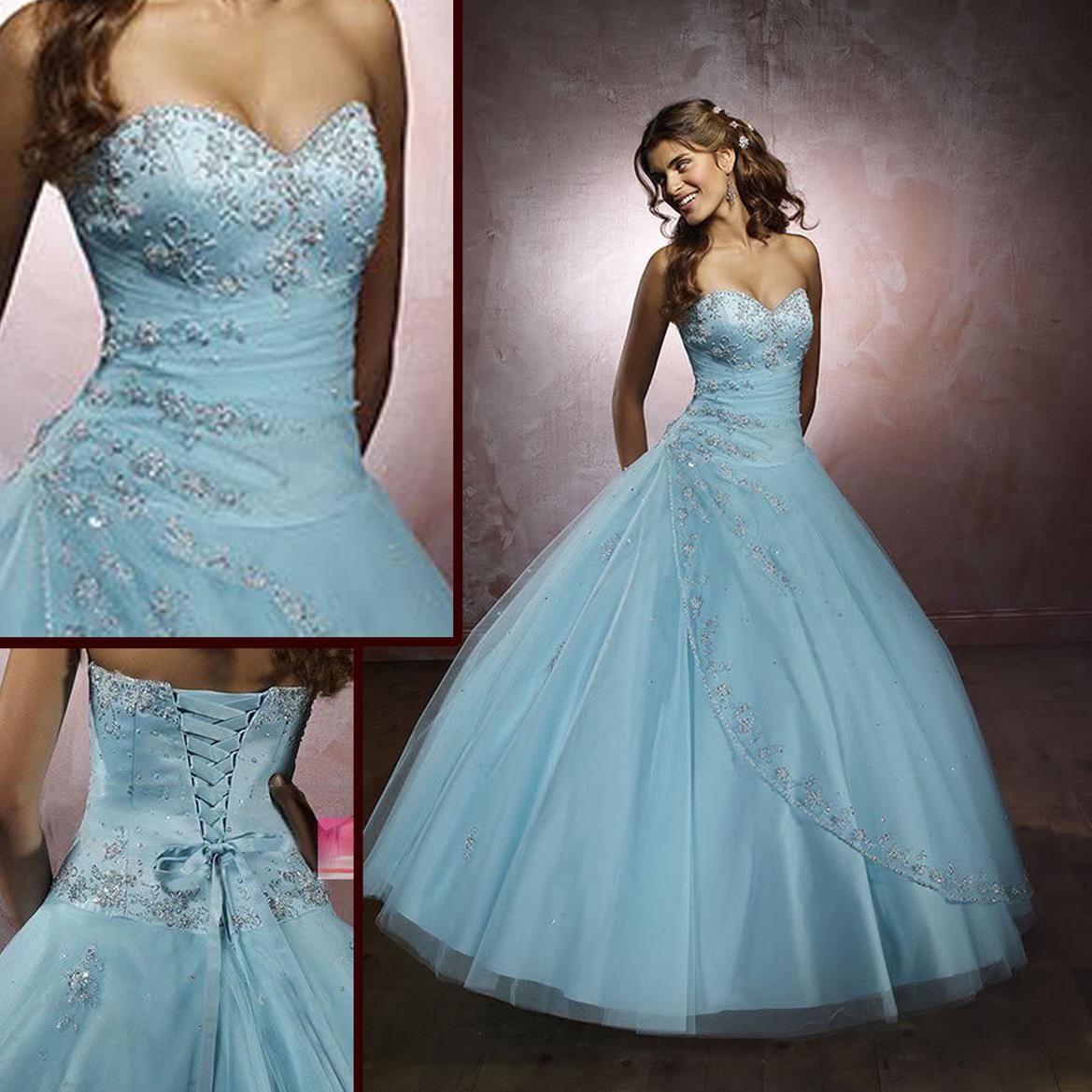 Light Blue Prom Party dress