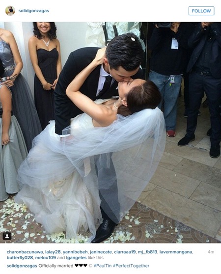 Paul-Celestine wedding - the kiss 2