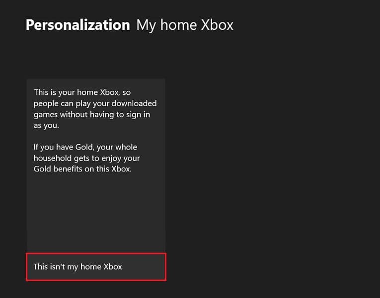 Sélectionnez Faire de cette Xbox ma maison