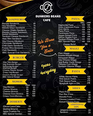 Bunkers Beans Cafe menu 1