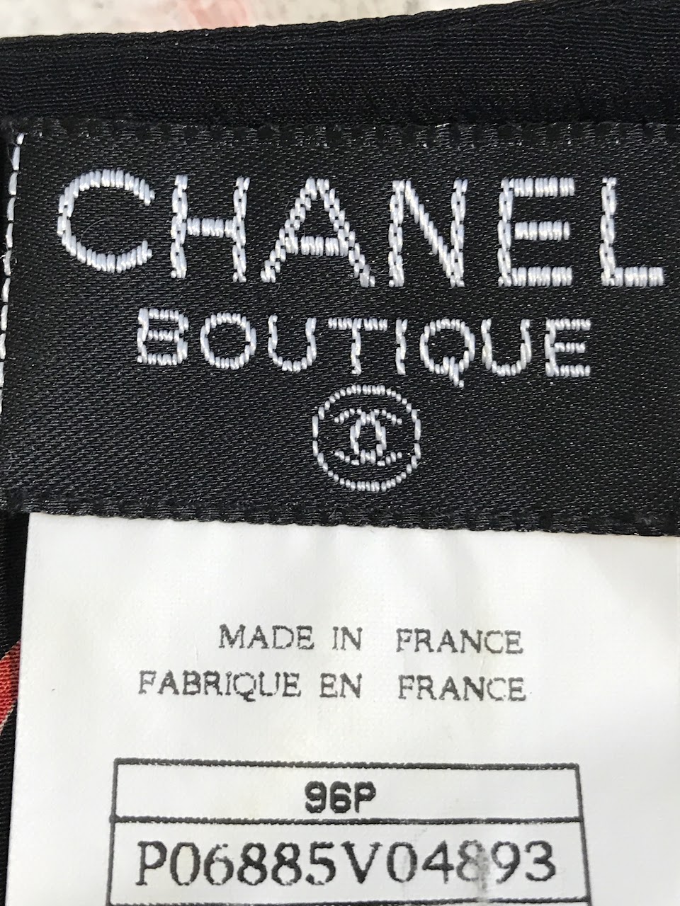 Chanel Boutique Silk "Rouge" Black Blouse