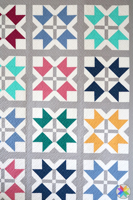 Solid Choice quilt pattern by Andy of A Bright Corner - a modern star quilt in solid fabrics