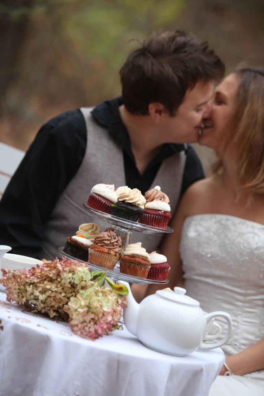 Wedding Cupcakes with Bride