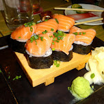 salmon sashimi in Tokyo, Japan 