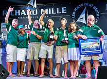 J/95 Shamrock VII sailing team at Les Voile St Barths regatta