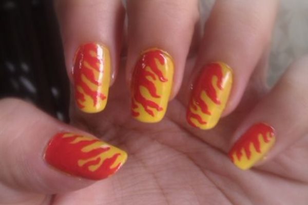 Fire Red Nail Art Designs - wide 6