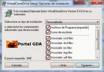 instalación virtual CloneDrive