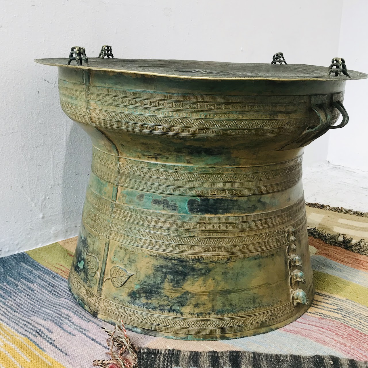 Thai Brass Rain Drum Table