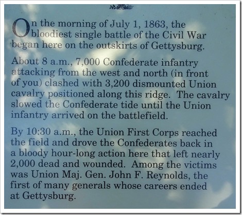 Day 1 Gettysburg battle