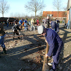 Boerenbruiloft Barlo - Bomen schillen en bouwen boerderij