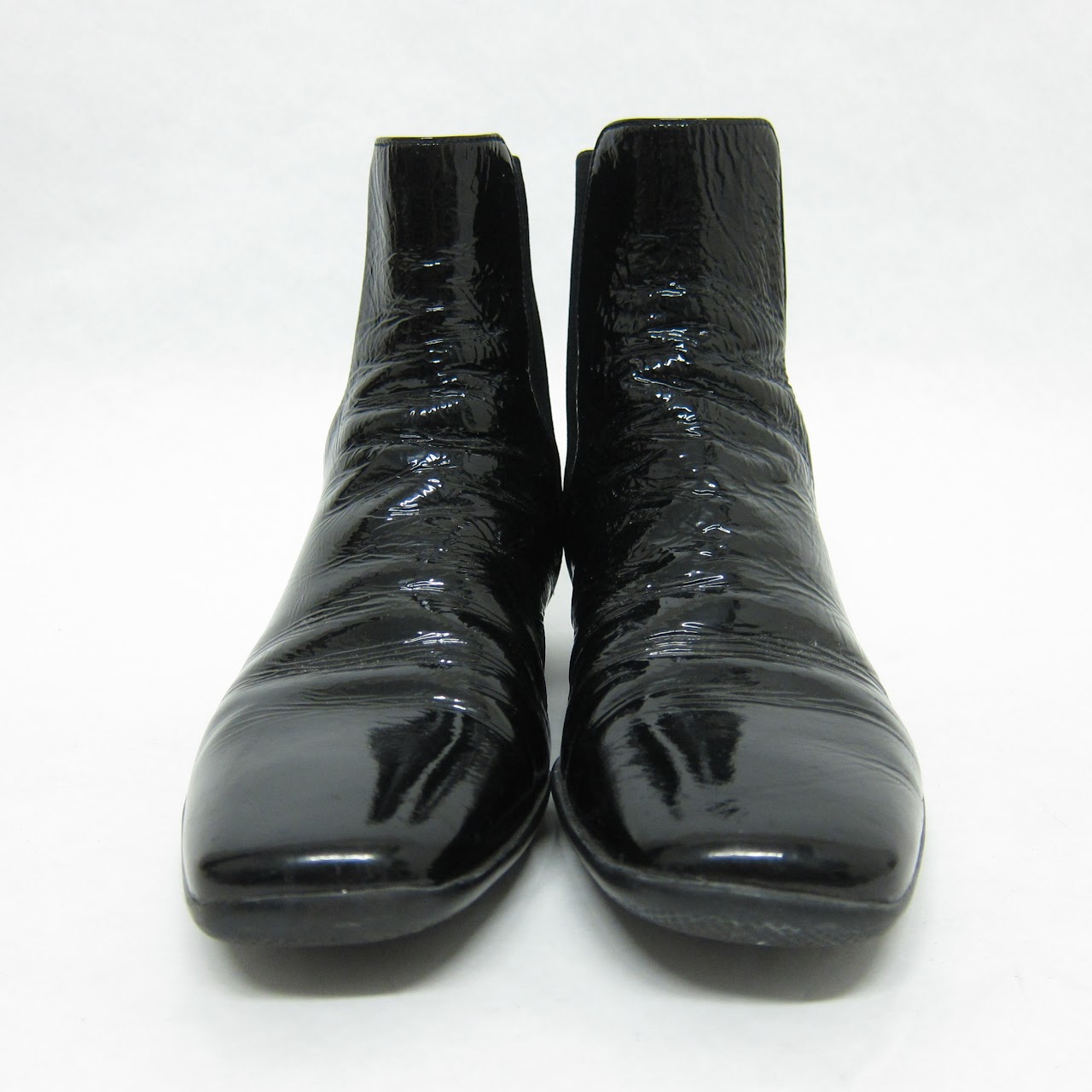 Prada Patent Leather Chelsea Boots