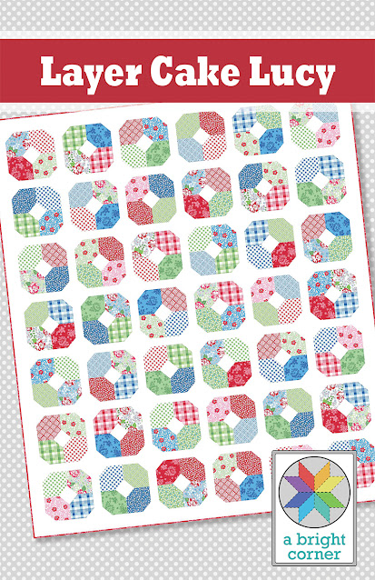 Layer Cake Lucy quilt pattern by Andy of A Bright Corner - perfect for using layer cake squares