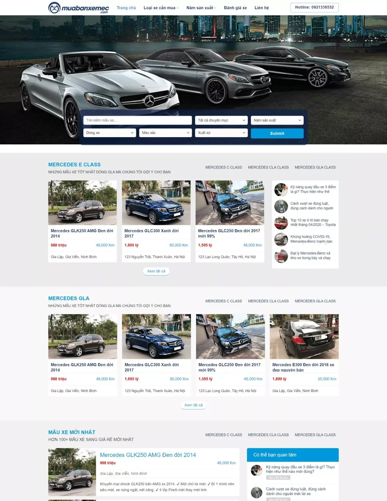 Thiết kế website mua bán xe (VSM498) Thiết kế website mua bán xe (VSM498)